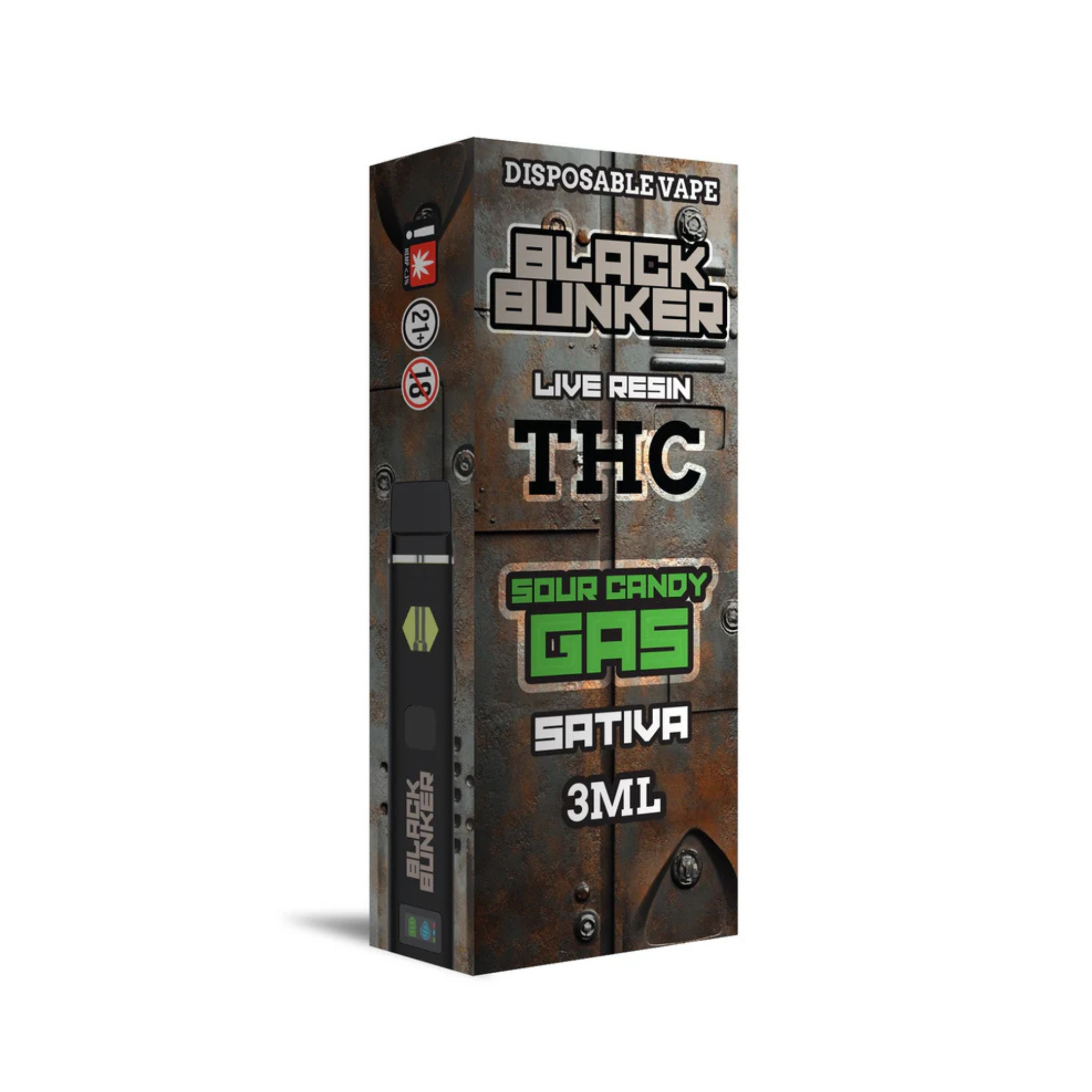 Black Bunker 3ML Delta-9 Disposable Vape  Black Bunker | Hemp-Derived  Delta Products & More