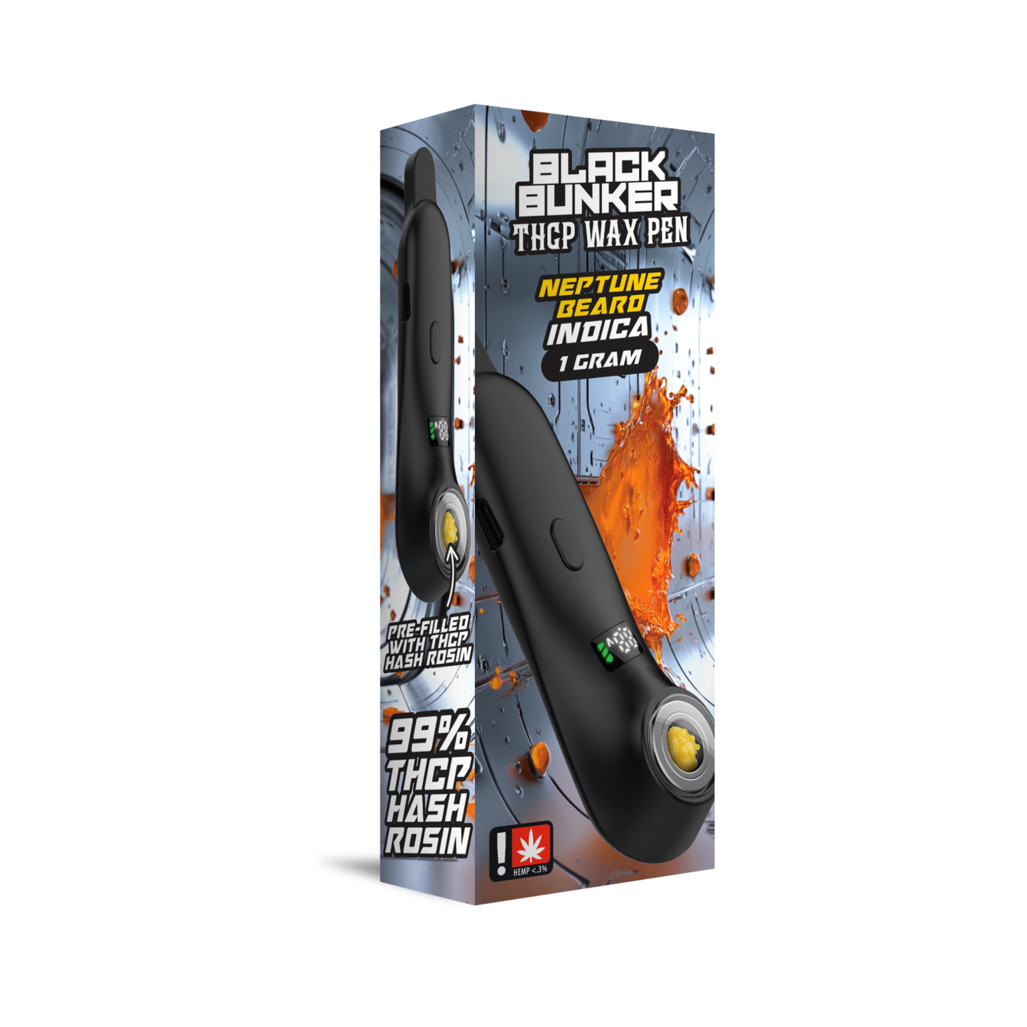 Black Bunker THC-P Hash Rosin Wax Pen - 1 Gram