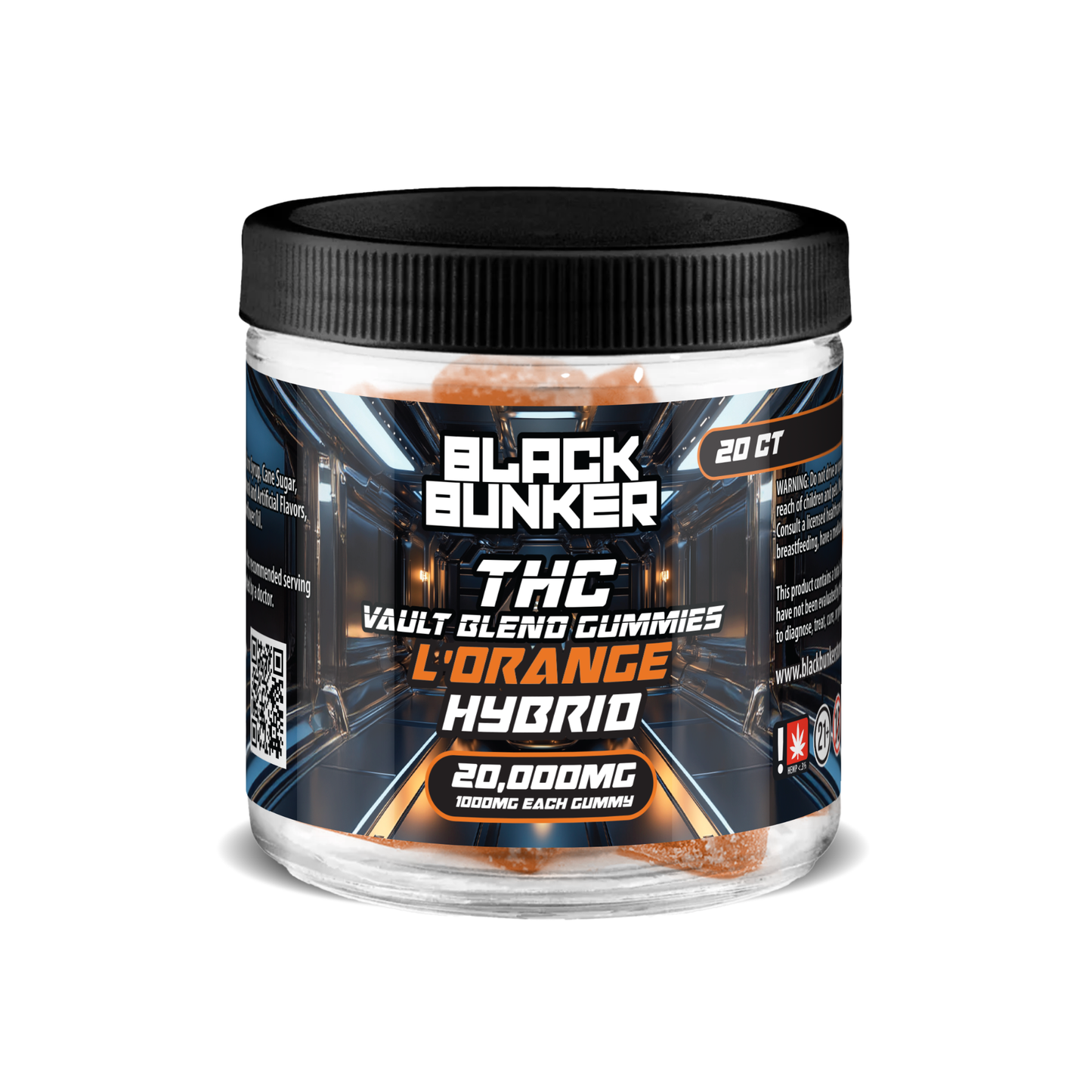 Black Bunker Vault Blend Gummies - (20 x 1,000MG)