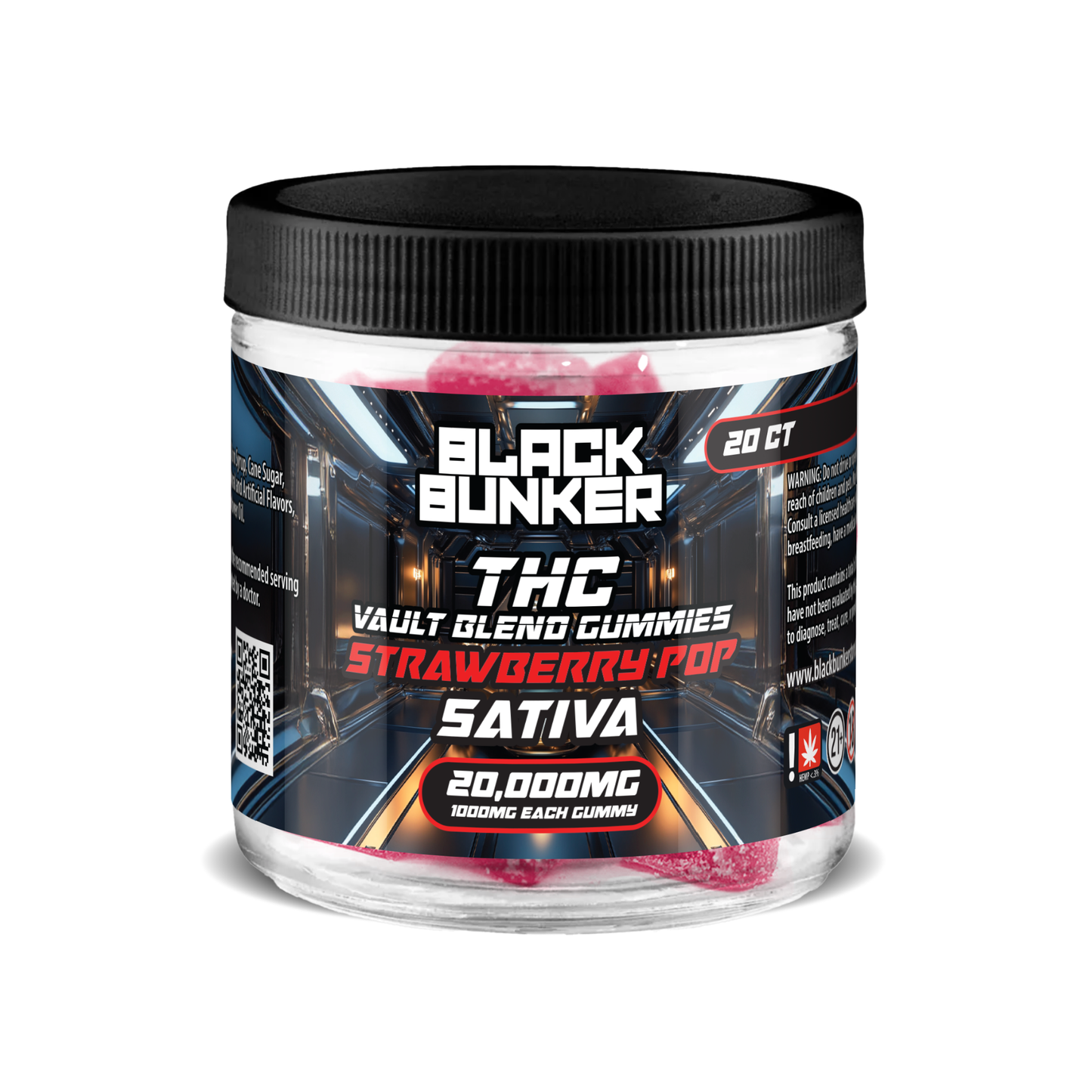 Black Bunker Vault Blend Gummies - (20 x 1,000MG)