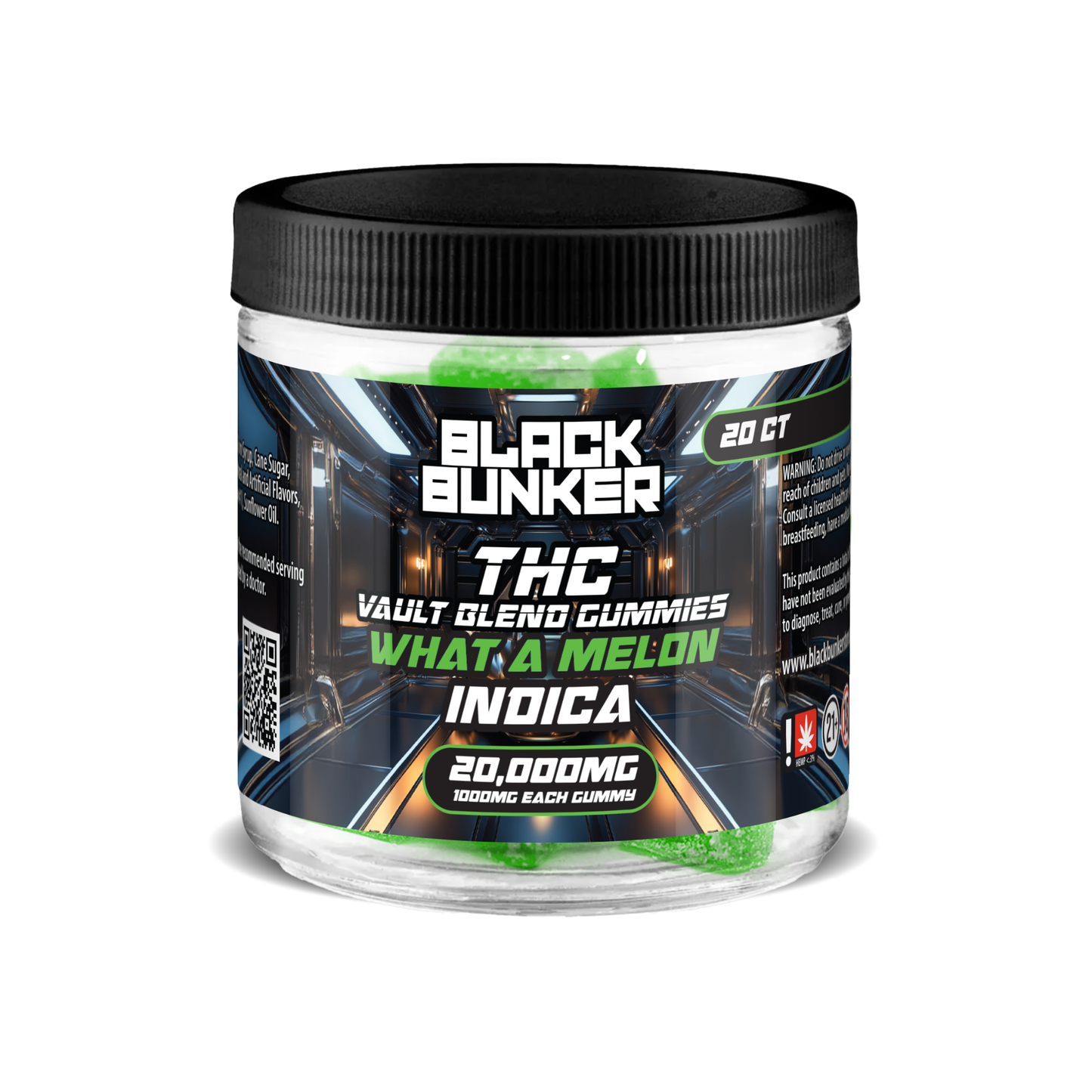 Black Bunker Vault Blend Gummies - (20 x 1,000MG)